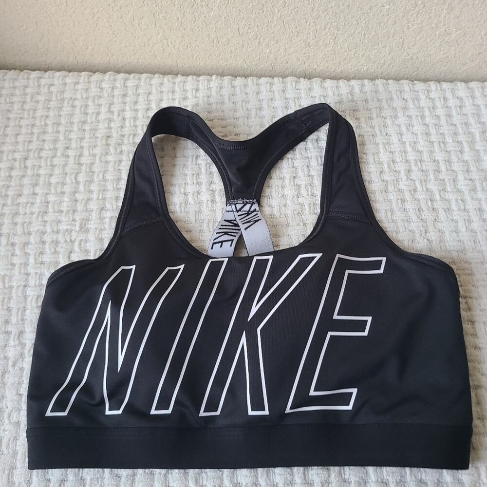Nike Women's Black Racerback Sports Bra Size L